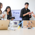 Prana startup team with product